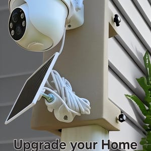 Universal Camera Gutter Mount: Tool-Free for Eufy, Arlo, Ring, Wyze