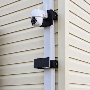 Gutter Mount Combo for Security Camera and Solar Panel | No Drill Downspout Hanger
