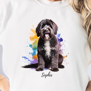 Portuguese Water Dog Gift, Custom Dog Shirt, Personalized Dog Sweatshirt, Portuguese Water Dog Art Gift for Dog Moms, Dads, Dog Gift for Her