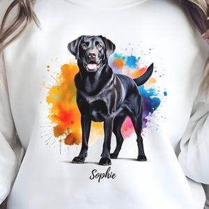 Black Labrador Retriever Gift, Personalized Labrador Lover Shirt, Custom Black Lab Dog Sweatshirt, Dog Owner Gift for Her, Dog Mom or Dad