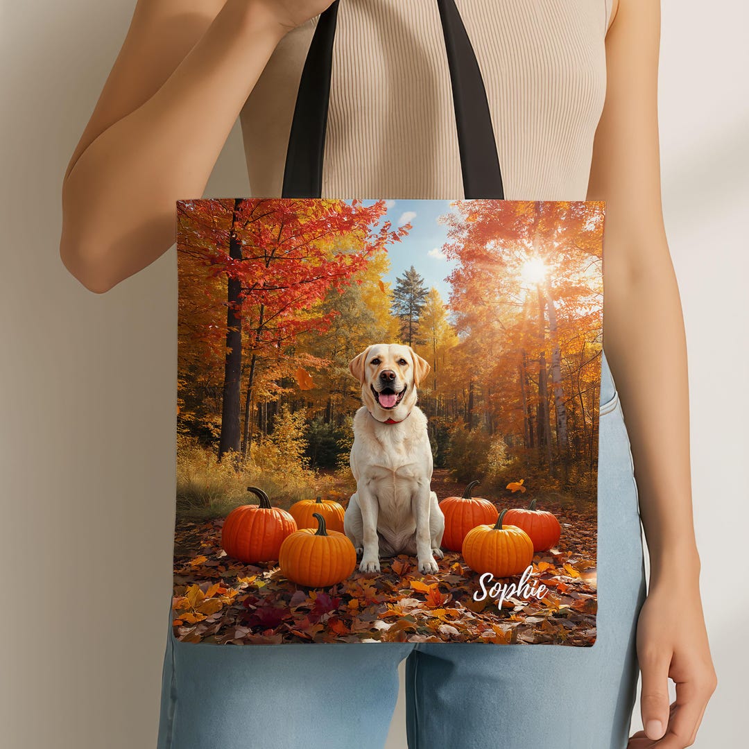 Labrador Retriever Personalized Tote - Yellow Lab Custom Dog Mom Gift ...