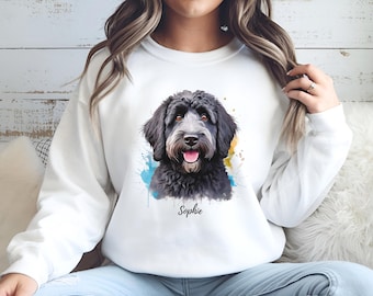 Goldendoodle Custom Gift, Personalized Dog Shirt, Black Goldendoodle Sweatshirt, Doodle Dog Mom or Dad Gift, Pet Lover Gift for Her or Him