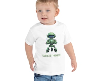 Camiseta interactiva de robot, camiseta infantil de realidad aumentada, estilo vintage, impulsada por la bondad.
