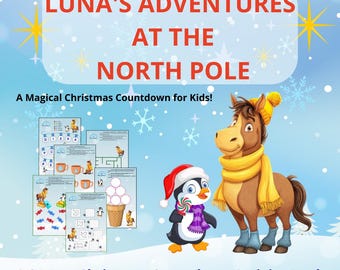 Cuenta regresiva de Navidad de Luna: 31 días de actividades, rompecabezas y juegos en el Polo Norte para niños