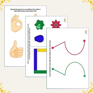 Neurojuegos para estimular el cerebro infantil / Coordinación bilateral (PDF imprimible) imagen 2