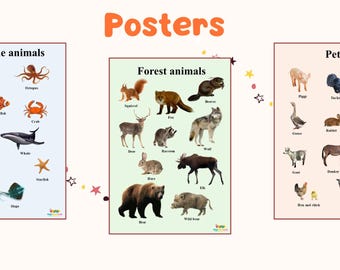 Póster Animales del bosque