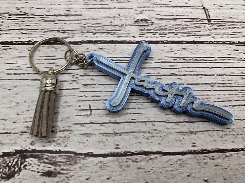 FAITH Keychains 3d Printed Etsy