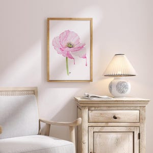 Pink Floral Wall Art | Original Watercolor Painting Art for Home Decor- UNFRAMED