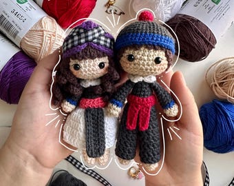 Padrão de crochê para casal de bonecos Hmong - PDF
