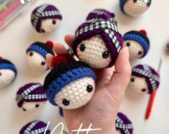 Padrão de crochê para cabeças de casal Hmong - PDF