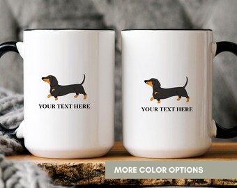 Custom Dachshund Mug With Text Funny Dachshund Mug Dog Mom Gift Dachshund Lovers Cute Doxie Mug Wiener Dog Mug Dachshund Mug for Women Men