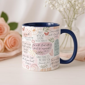 Christian Bible Verse Mug, Faith-Based Coffee Cup With Scripture, Inspirational Religious Gift For Her, Sunday Morning Prayer Mug image 12