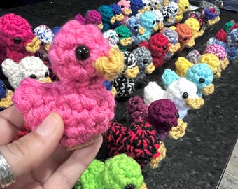Crochet duckie, animal Amigurumi duck, stuffed duck, animal cruise duck, desk pets, duck toy, jeep duck, you’ve been ducked, Made To Order