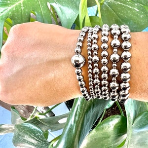 Stainless Steel/Bracelet/Personalized Gift/Beaded/Stretch/Stacking Bracelet