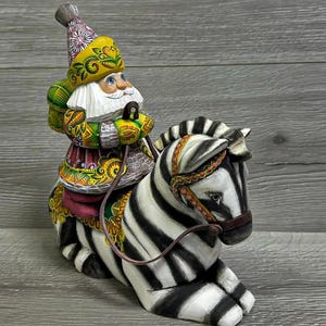 Wooden Santa Claus, Handcarved Ded Moroz, Christmas Handmade Souvenir