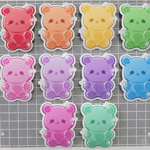 Gummy Bear Die Cut Stickers 2.75&quot; | Candy | Sweet | Kawaii | Treat | Laptop Sticker, Journal Notebook Sticker, Gift, Stocking Stuffer,