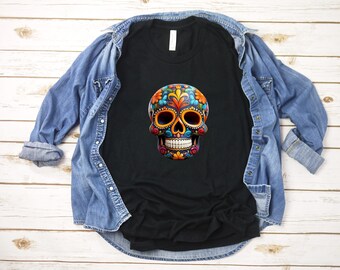 Tag der Toten T-Shirt, Halloween-Geist Komfort Farben Shirt, Süßes Geist-Shirt, Halloween-Shirt für Damen und Herren, Süßes Herbst-Shirt