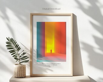 Korean Christian Modern Wall Decor | Minimalist Korean Bible Verse | John 10:9 Jesus the Gate | Korean Christian Art | Instant Download