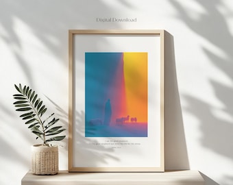 Contemporary Christian Wall Art | John 10:11 Scripture Print | Jesus the Good Shepherd | Instant Download Gift | Modern Christian Art Gift