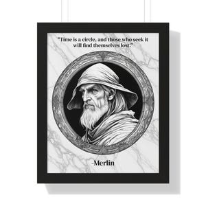Merlin&#39;s Enchanted Spells: Framed Inspirational Wall Art for Fantasy Lovers and Magical Home Decor