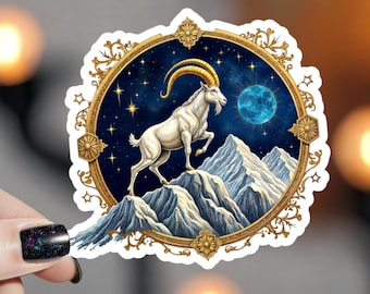 Capricorn Zodiac Astrology Kiss-Cut Stickers | Earth Sign Birthday Gift Planner Decals Art Collection