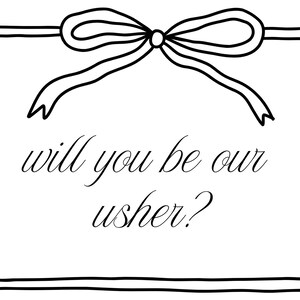 Will You Be Our Usher? Wedding Proposal Card