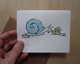 Snails Note Card