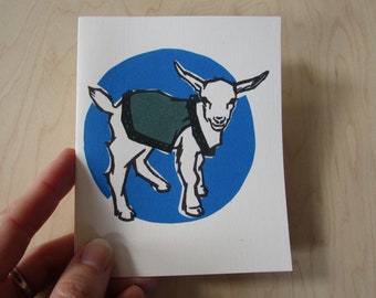 Baby goat greeting cards