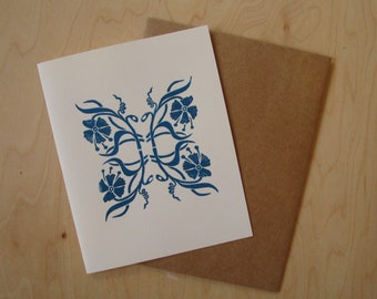 Floral pattern note card