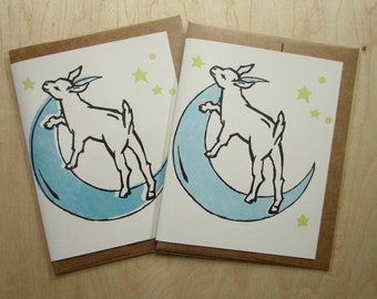 Baby goat greeting cards