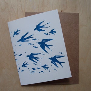 Carte de notes d’hirondelles