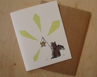 Little squirrel note card