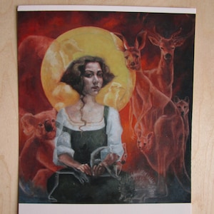 Carte postale de la peinture à l’huile originale