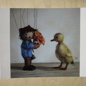 Cartão postal de pintura a óleo original