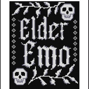 Elder Emo Cross Stitch PATTERN