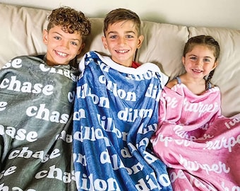 Personalized Name Blanket for Your Daughter, Customized Name Baby Blankets for Girls, Baby Name Blanket. Great Gift for Birthday, Christmas