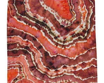 Tie Dye Geode Bandana, Pet Scarf, Festival Wears, Altar Cloth, Mini Tapestry, OOAK Gift