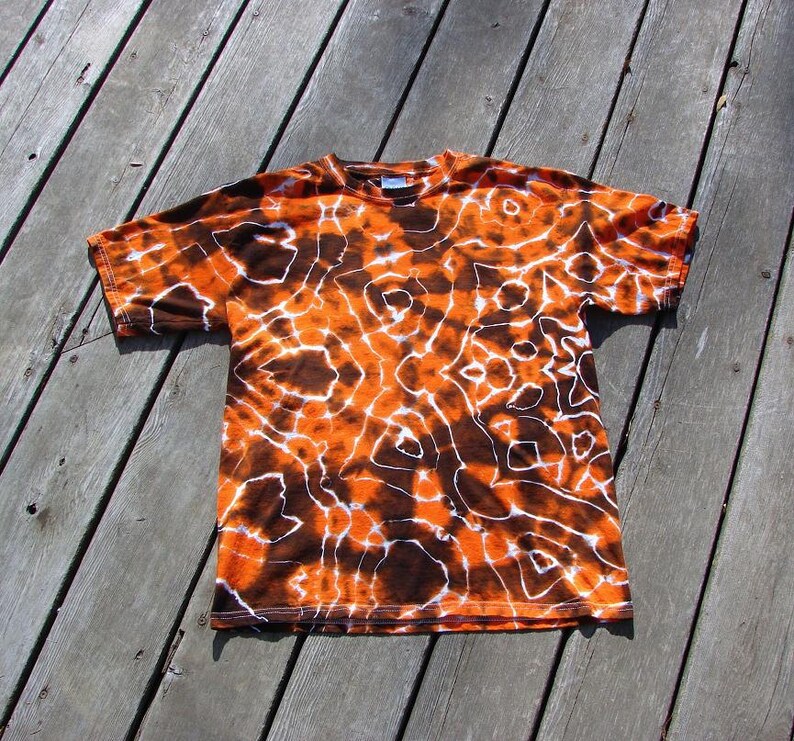 orange tie dye tee