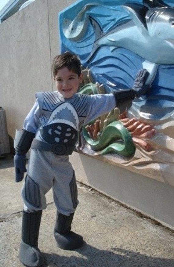Items similar to Shark Boy Costume 7 Piece Authentic all Sizes made to order on Etsy