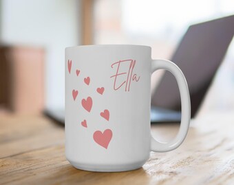Personalized Valentine's Day Mug – Custom Heart Design, Love Quote
