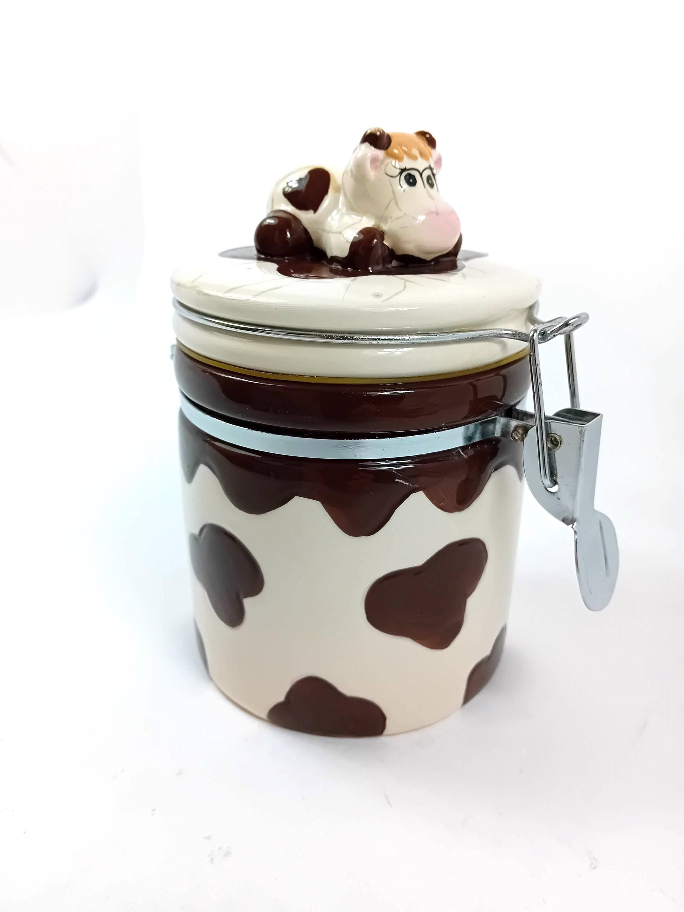 Barattolo In Ceramica Vintage Per Zucchero E Tè – Scatola Di Latta Dipinta A Mano, Stile Retrò