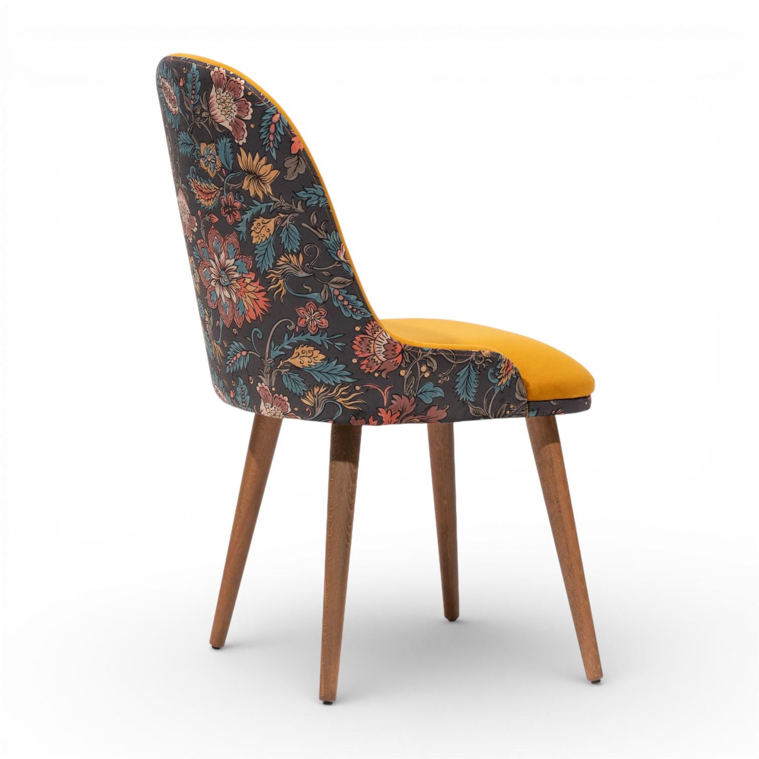 PAISLEY Set of 2 Upholstered Dining Chairs High Back Design Performance ...