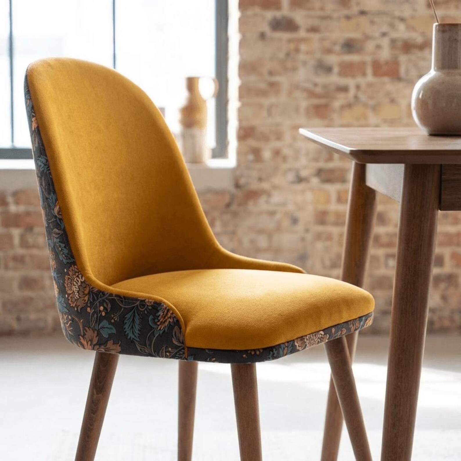 PAISLEY Set of 2 Upholstered Dining Chairs High Back Design Performance ...