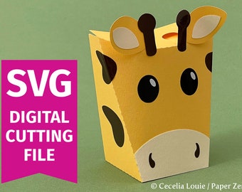 Giraffe Gift Box - SVG - Gift Card Holder, Party Favor, or Advent Calendar - DIGITAL DOWNLOAD
