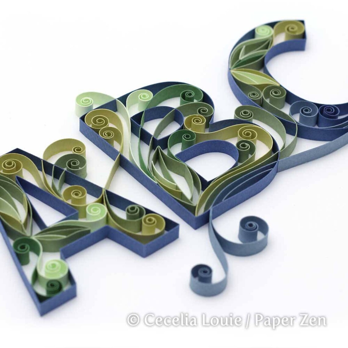 Quilling Letters Uppercase 26 Quilling Patterns and Etsy