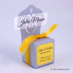 Wedding Party Favor Gift Box - Paper Chair – SVG cutting files with PDF instructions for Silhouette and Cricut machines