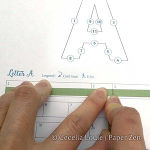 Quilling Letters - Uppercase - Quilling Template and Patterns Tutorial for 26 Letters the Alphabet - PDF E-book File Download - Free template