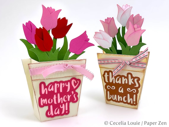 Pink Tulips Enclosure Card Pink Tulips Enclosure Card
