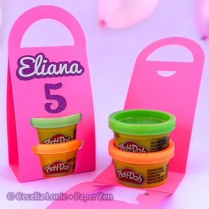 Play-Doh Box 2 x 1oz - 3D SVG for Birthday Party Favour Gift Bag for Cricut, Silhouette