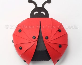 Ladybug Gift Box - 3D SVG for Cricut Silhouette